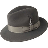 Bailey Mens Blixen Litefelt Fedora Hat Water Repellent Made in USA - Basalt