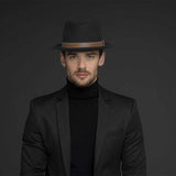 Bailey of Hollywood Mens Dodgson Fedora Hat For Autumn/Winter Season - Black