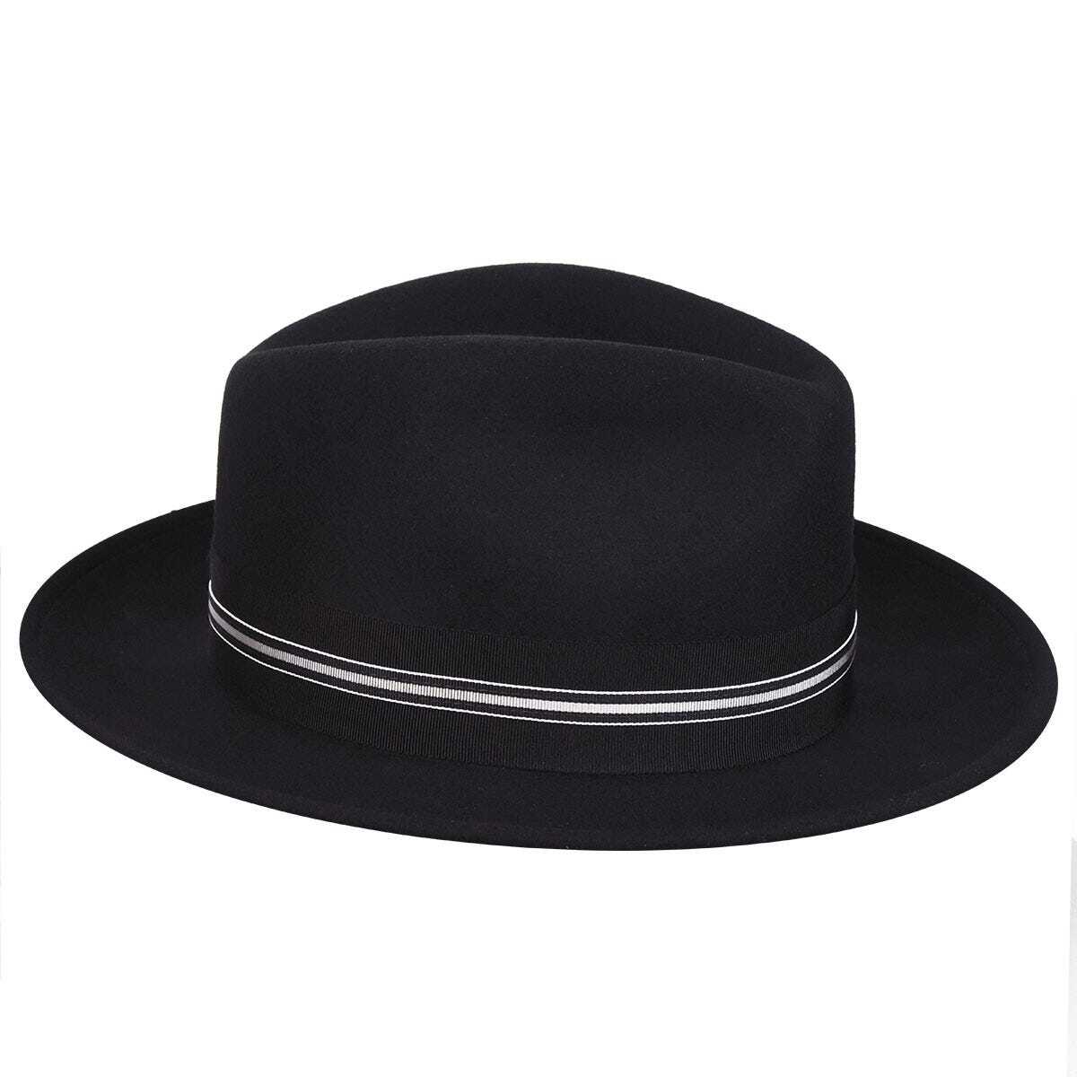 Bailey Mens Marack Fedora Hat High Fashion Cap - Black