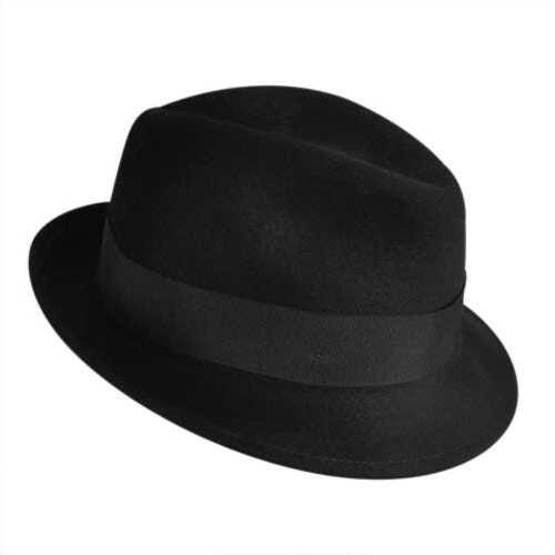 Bailey of Hollywood Mens Riff Fedora Hat Good For Autumn/Winter Season - Black