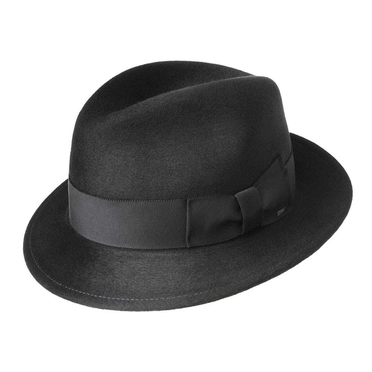 Bailey of Hollywood Mens Riff Fedora Hat Good For Autumn/Winter Season - Black