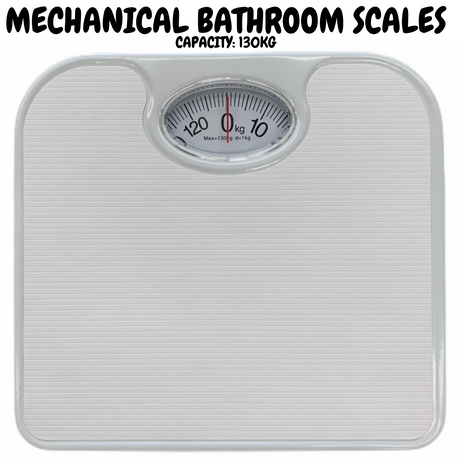 130kg BR Home Mechanical Bathroom Scales Weight Checker Kilo Kg Kilograms - White