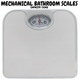 130kg Mechanical Bathroom Scales Weight Checker Kilo Kg Kilograms - White