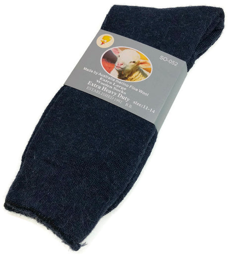 1 Pair Merino Wool Blend Woolen Work Socks Hiking Heavy Duty Warm Winter Thermal