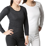 Ladies Merino Wool Blend Long Sleeve Thermal Spencer Top Underwear Thermals