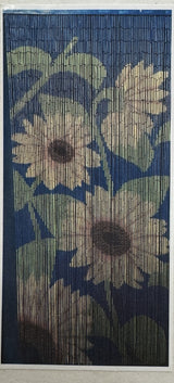 Deluxe Bamboo Door Curtain SUNFLOWERS Room Divider or Wall Art 90cm x 200cm