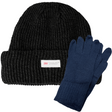 2pcs Set Mens 3M Thinsulate Beanie Hat + Knitted Gloves Winter Warm Snow