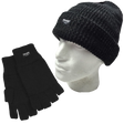 2pcs Set 3M Thinsulate Beanie Hat + Fingerless Knit Gloves Insulation Thermal