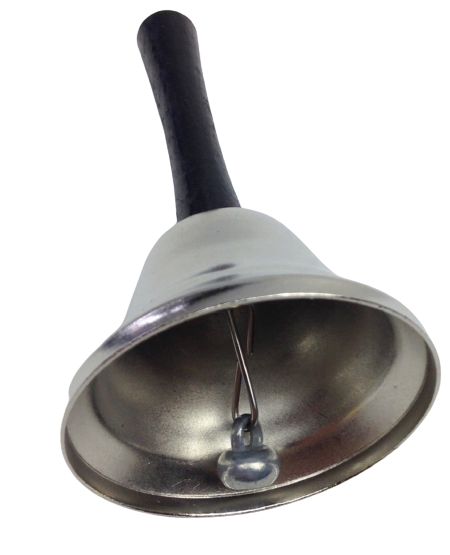 Hand Held Silver Ringing Bell Office School Ring Home Reception