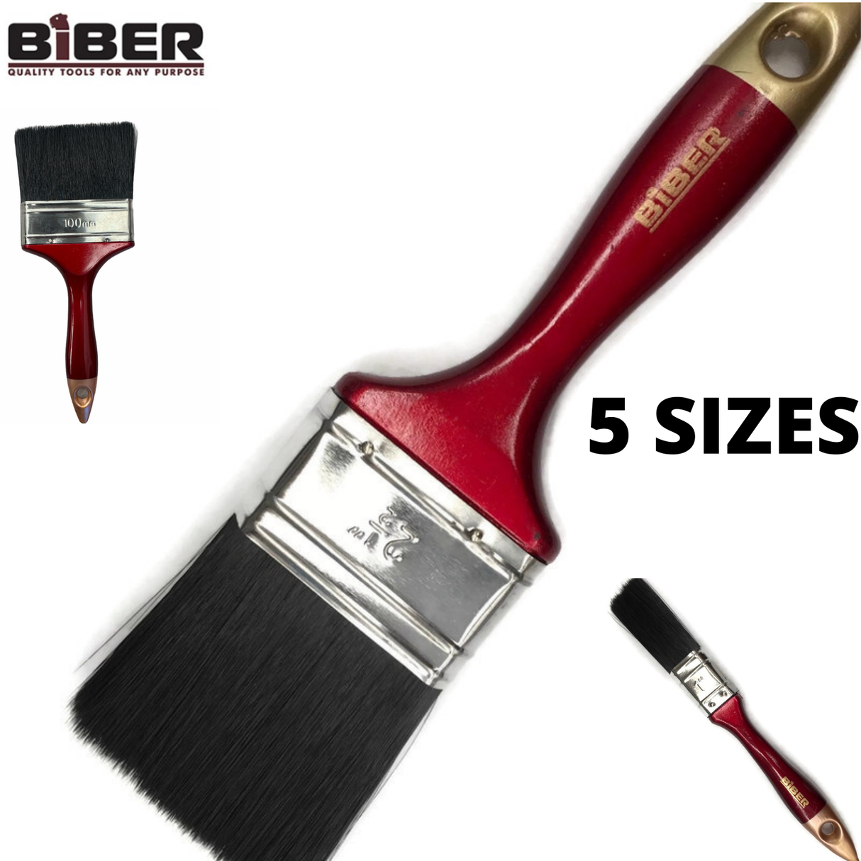 Biber Paint Brushes Straight Professional Painting House Flat Brush