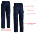 BISLEY Cotton Drill Cargo Pants Industrial Work Trousers Tradie BPC6006