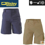 BISLEY Mens Razar Cordura Utility Shorts Workwear Cotton Drill Work BSHU1110