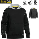 Bisley Flex & Move Contrast Hoodie Warm Jumper Cotton Fleece Winter Pullover Sweatshirt