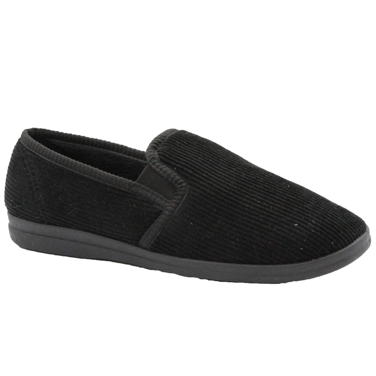 Grosby Blake 2 Mens Slippers Slipper Slip On Indoor Outdoor Casual Moccasins Moccasinl - Black