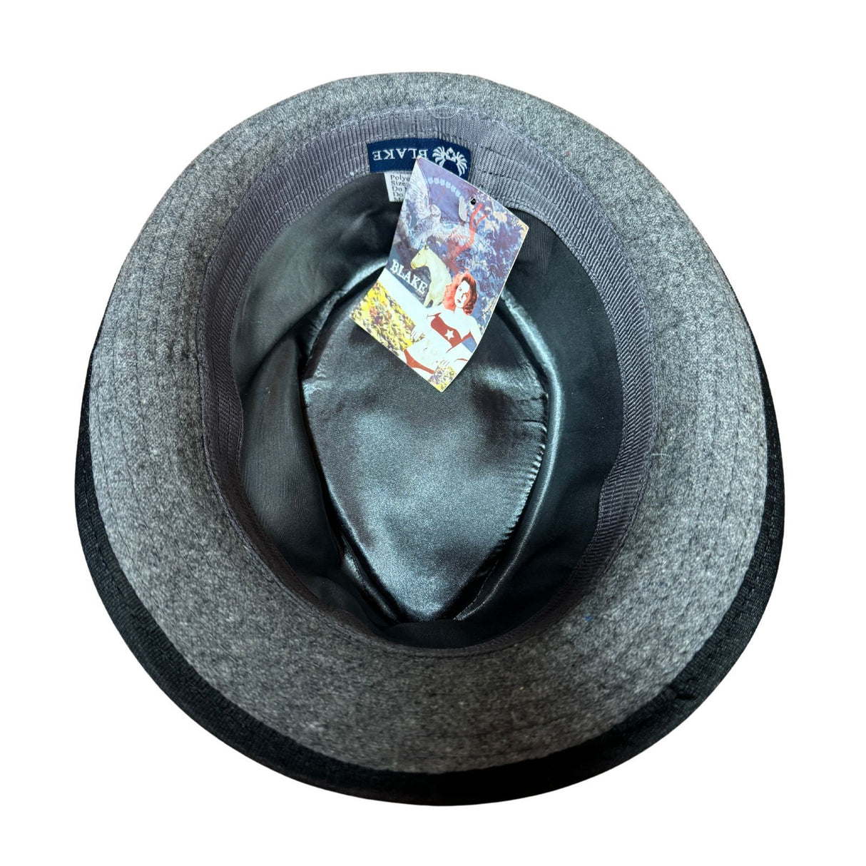 Blake Charcoal Herringbone Pork Pie Trilby Hat with Stingy Brim Grey S/M