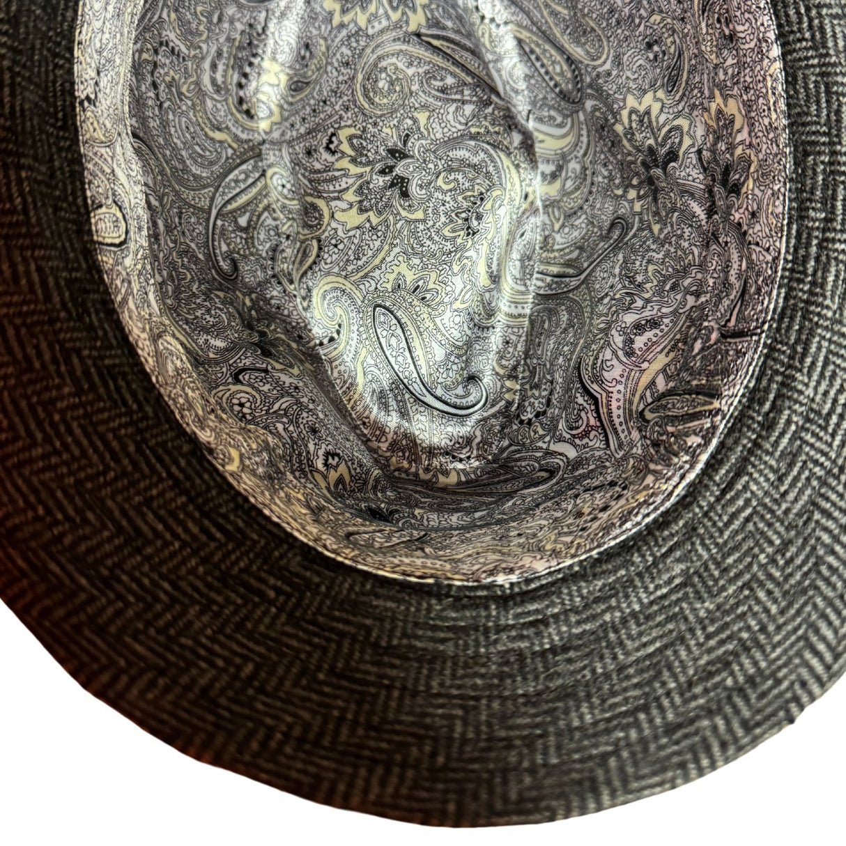 Blake Charcoal Herringbone Trilby Hat with Stingy Brim