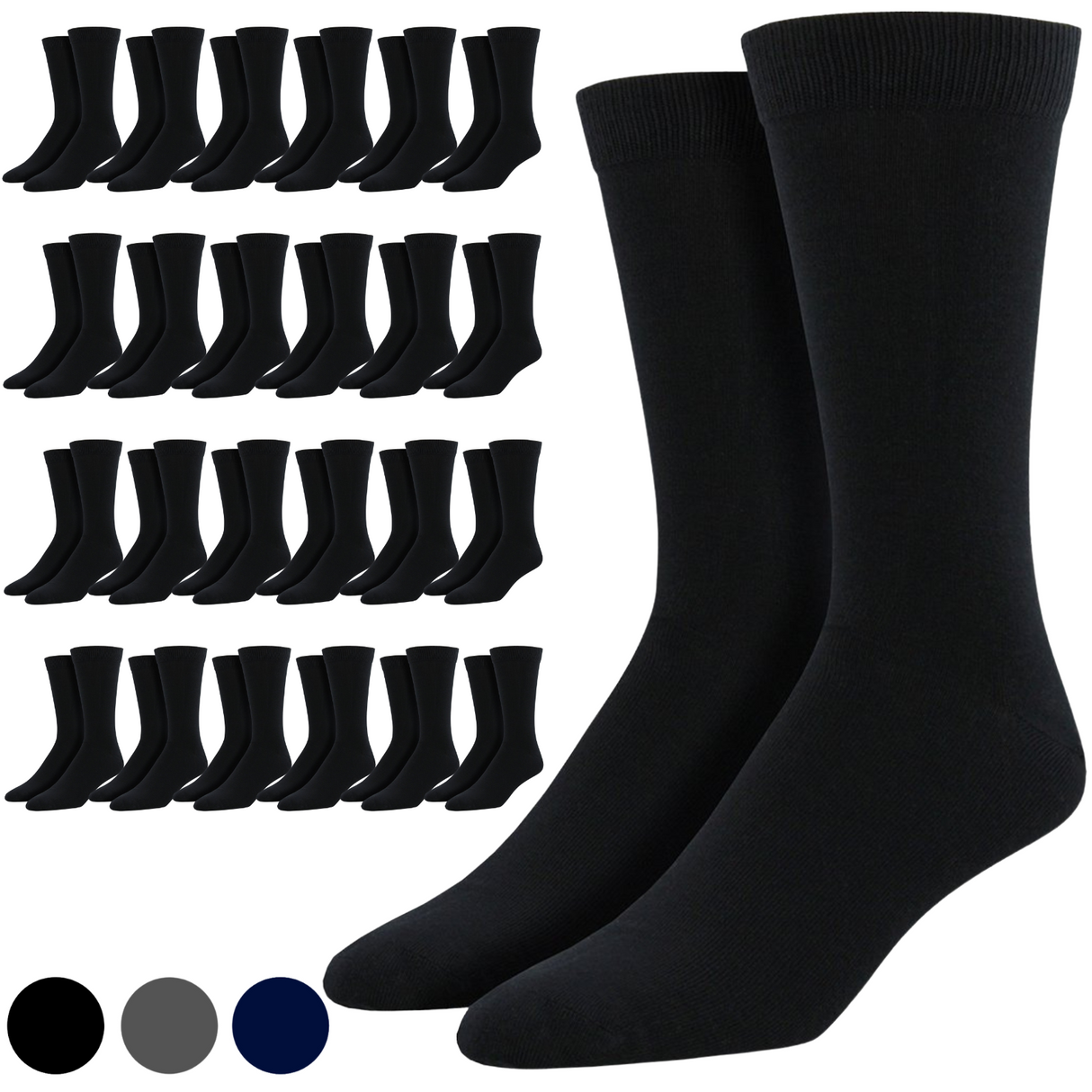 24 Pairs Premium Bamboo Loose Top Socks Diabetic Diabetes Circulation Eco Sox