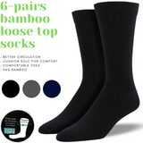 6 Pairs Premium Bamboo Loose Top Socks Diabetic Diabetes Circulation Eco Sox