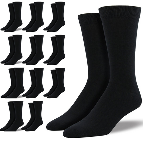 12 Pairs Premium Bamboo Loose Top Socks Diabetic Diabetes Circulation Eco Sox - Grey