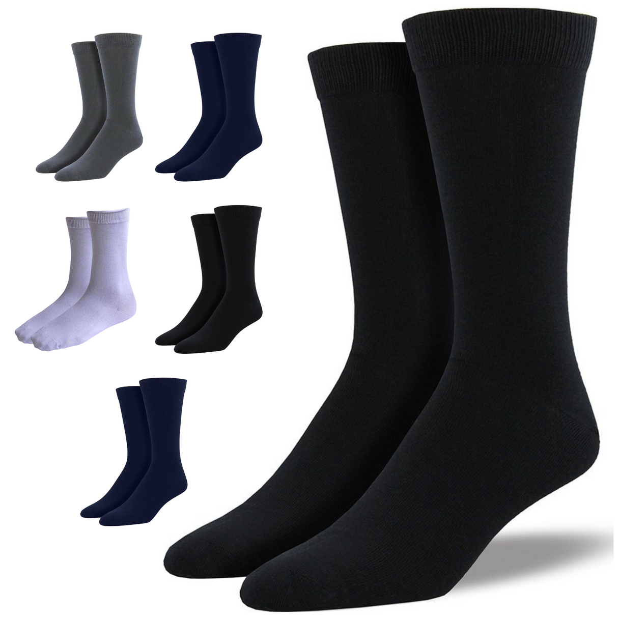 6 Pairs Premium Bamboo Loose Top Socks Diabetic Diabetes Circulation Eco Sox