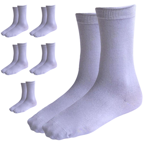 6 Pairs Premium Bamboo Loose Top Socks Diabetic Diabetes Circulation Eco Sox - Navy