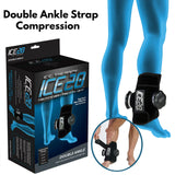 ICE 20 Double Ankle Strap Compression Therapy Wrap Cold Pain Relief w Bag