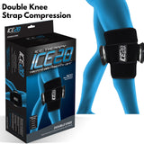 ICE 20 Double Knee Strap Compression Therapy Wrap Cold Pain Relief