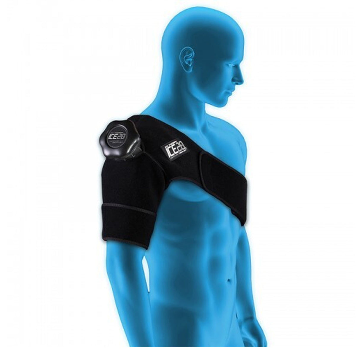 ICE 20 Single Shoulder Strap Compression Therapy Wrap Cold Pain Relief