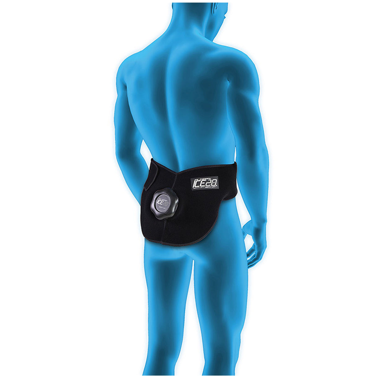 ICE 20 Back/Hip Strap Compression Therapy Wrap Cold Pain Relief