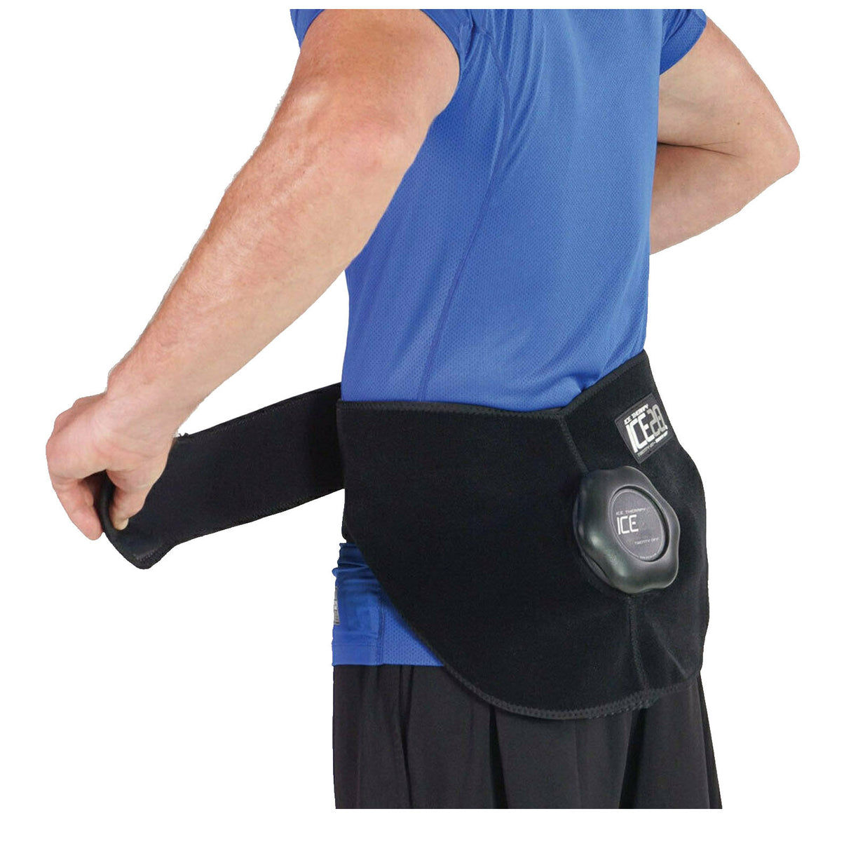 ICE 20 Back/Hip Strap Compression Therapy Wrap Cold Pain Relief