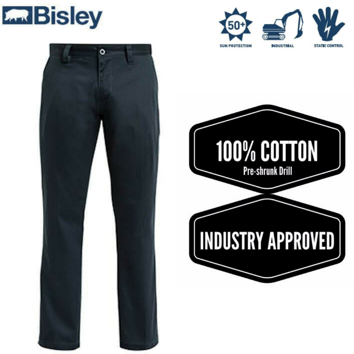 BISLEY Cotton Drill Cargo Pants Industrial Work Trousers Tradie BP6006 New