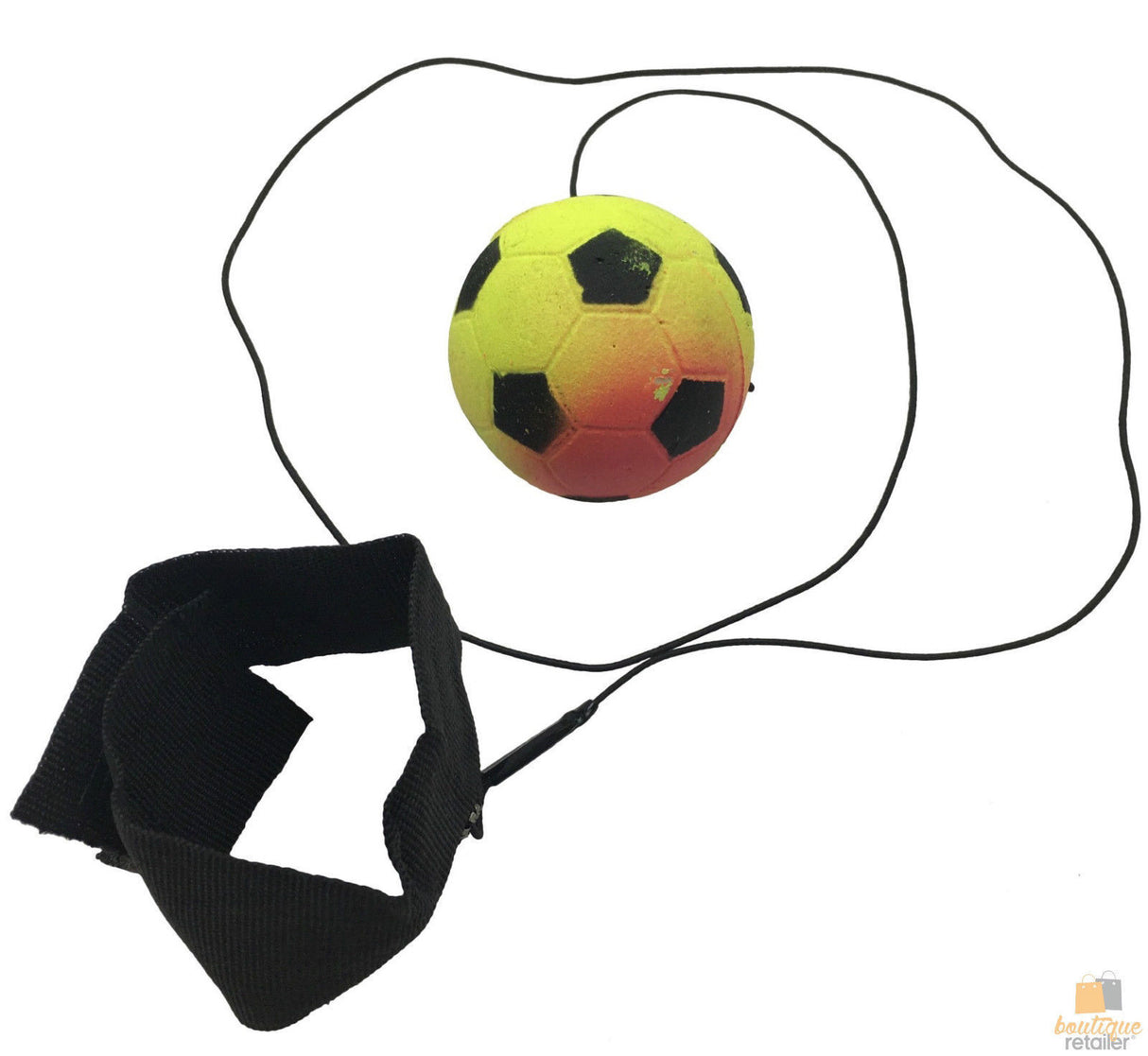 12x SPONGE RUBBER BALL with String Solid High Bounce Dog Pet Toy Ball BULK