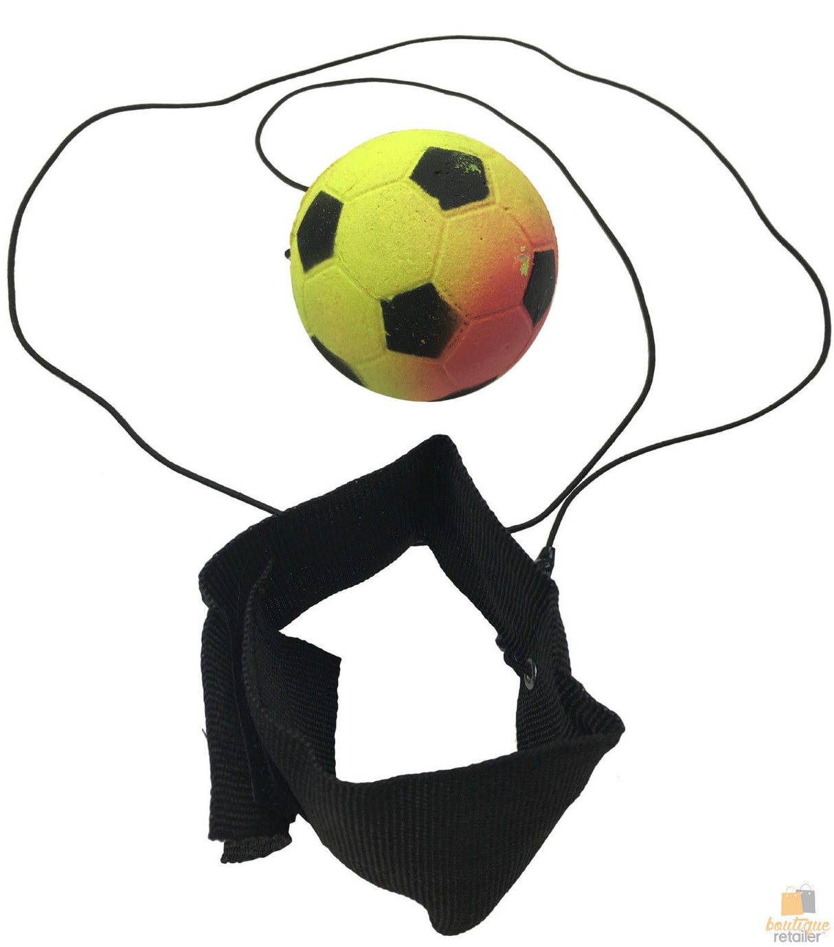 12x SPONGE RUBBER BALL with String Solid High Bounce Dog Pet Toy Ball BULK