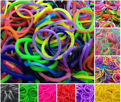 1200 pcs LOOM BANDS Rubber Refill Kit DIY Magical Bracelet 36S Clips,6 Hook - Mystery Pack (Assorted Colours)