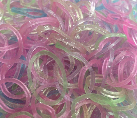 1200 pcs LOOM BANDS Rubber Refill Kit DIY Magical Bracelet 36S Clips,6 Hook - Plain Black