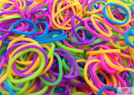 1200 pcs LOOM BANDS Rubber Refill Kit DIY Magical Bracelet 36S Clips,6 Hook - Plain Brown