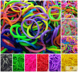 1200 pcs LOOM BANDS Rubber Refill Kit DIY Magical Bracelet 36S Clips,6 Hook