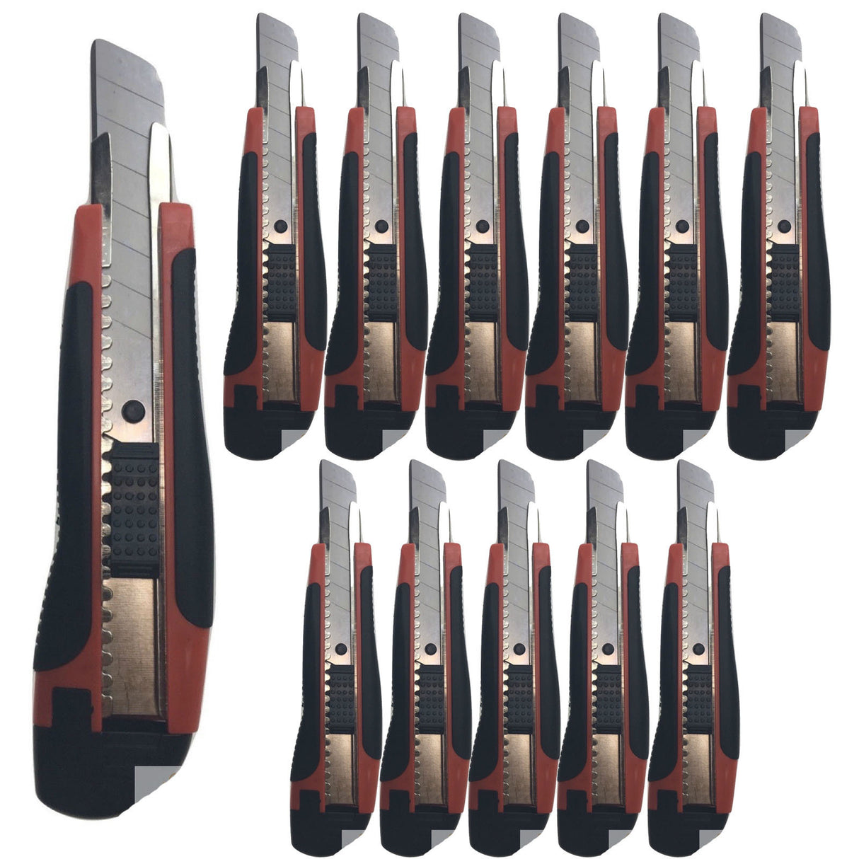 12x BOX CUTTERS Knife Retractable Blade Snap Off Razor 18mm Durable Opener BULK