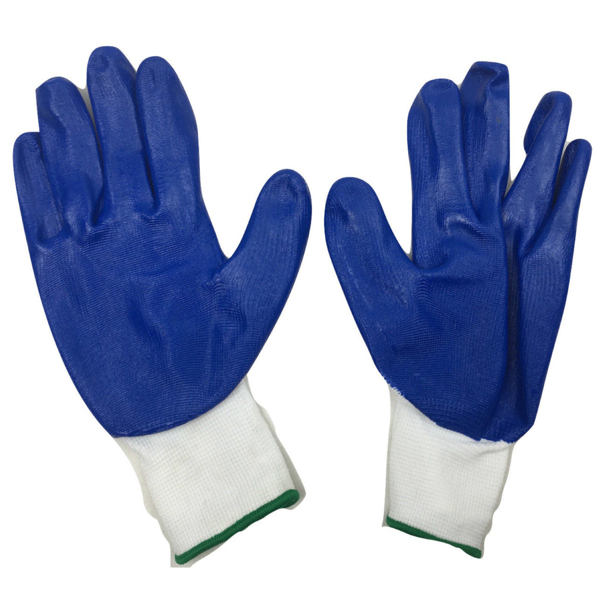 12x NITRILE GLOVES General Purpose Work Glove Safety Rubber Coated BULK