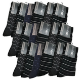 18 Pairs COTTON BUSINESS SOCKS Mens Dress Crew Plain Work Casual  BULK - Black