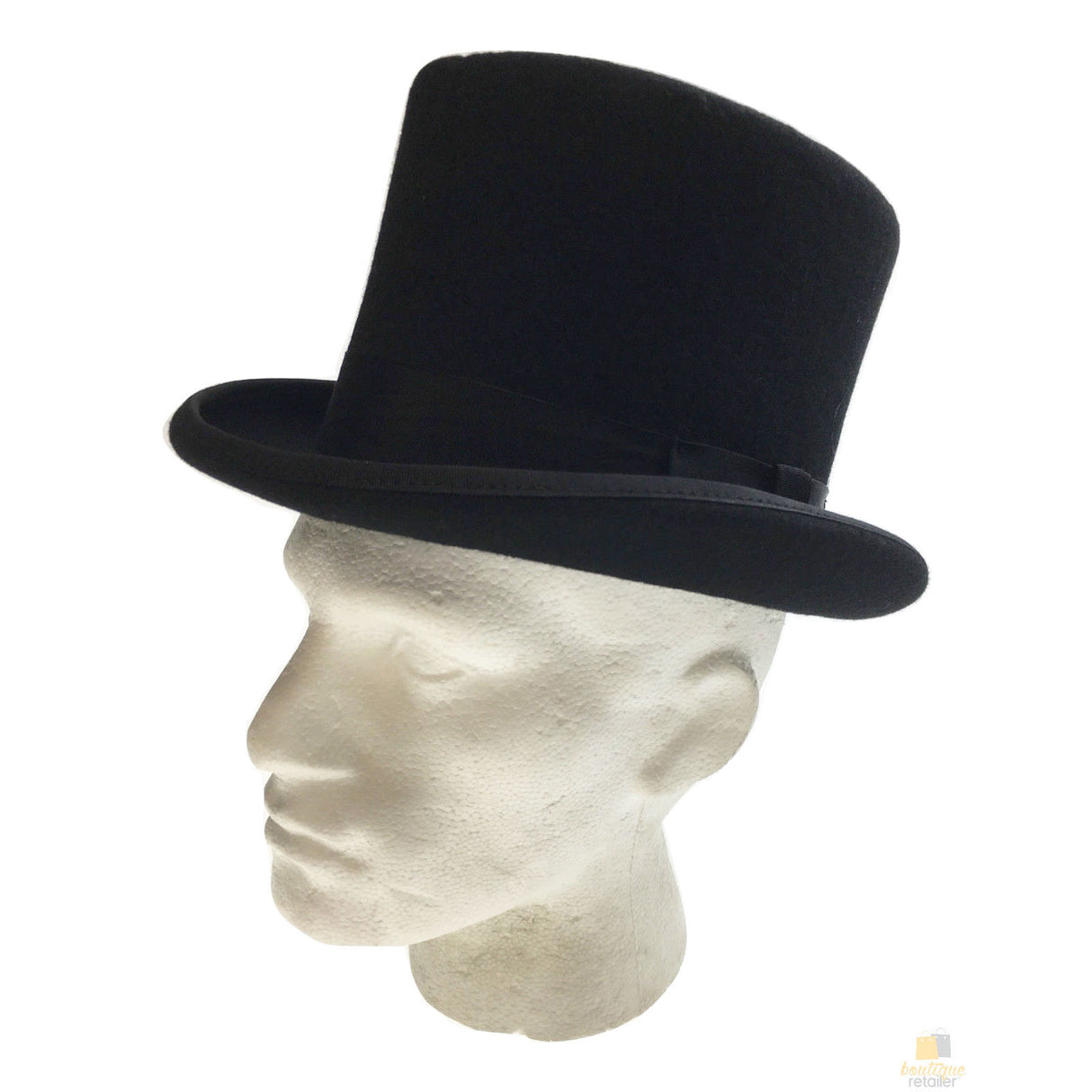 5.5" Premium Mad Hatter Top Hat 100% Australian Wool Felt Magician Tuxedo Cap