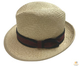 Natural Palm STRAW PANAMA HAT Fedora Sun Italian Shape Petersham Band 2254