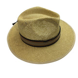 Openweave Paper Panama Hat w Band Fedora Summer Wide Brim Hat Sun 2470 Sturdy