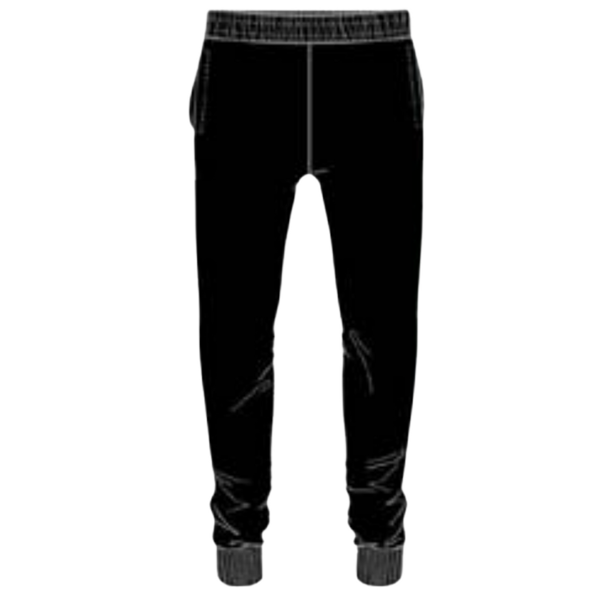 Kids Boys Track Pants With Rib Cuffs Casual Trackies Warm Winter - Black