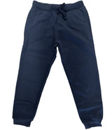 Kids Boys Track Pants With Rib Cuffs Casual Trackies Warm Winter - Navy