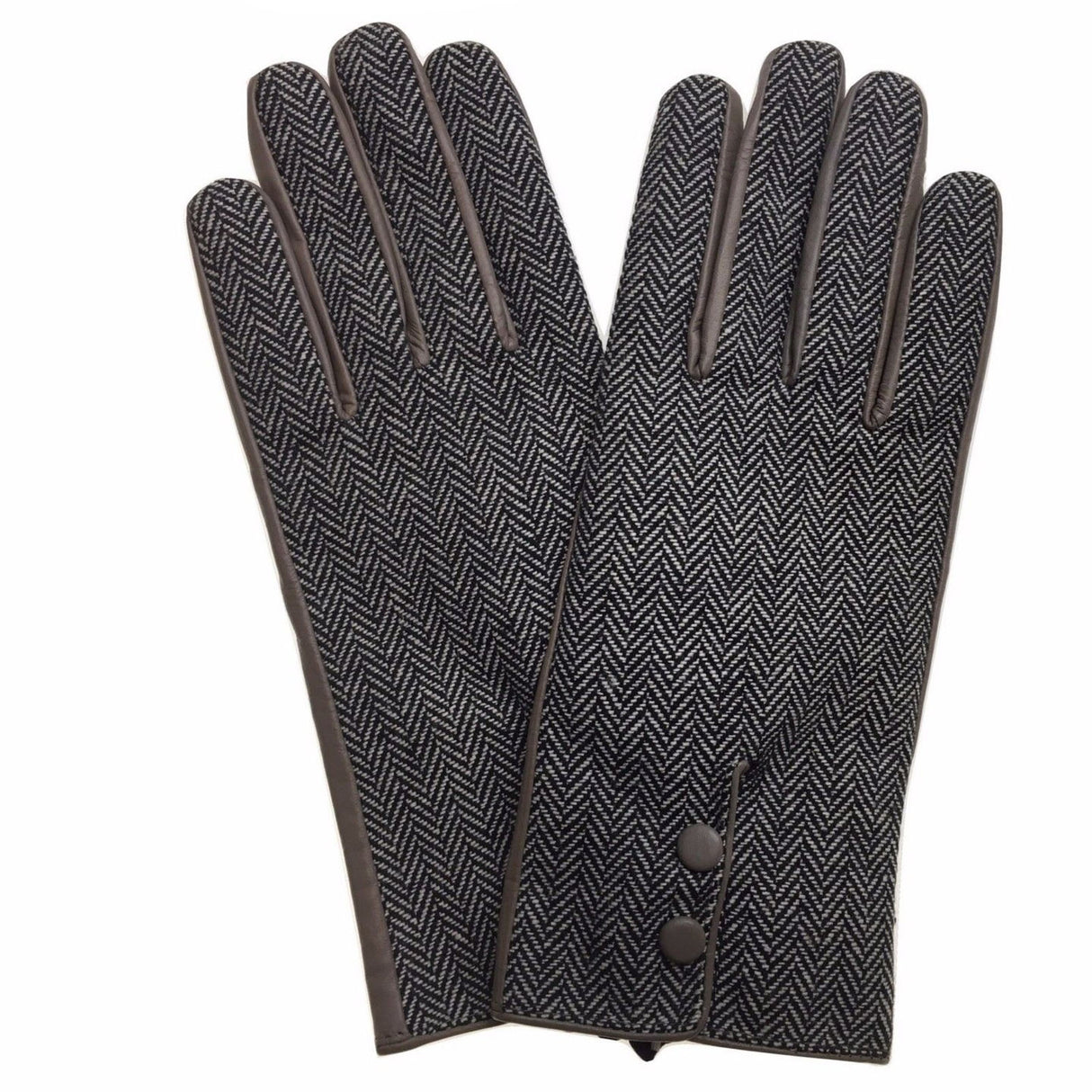 DAVID LAWRENCE Womens Tweed Sheepskin Leather Gloves Warm Soft 3692 Ladies