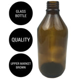 600ml Brown Glass Bottle without Lid/Cap