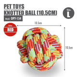 Nunbell Large Pet Toy Rope Knotted Ball - Assorted Colours