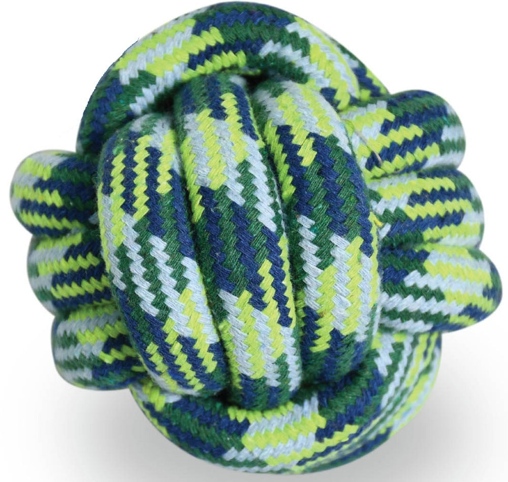 Nunbell Large Pet Toy Rope Knotted Ball - Assorted Colours