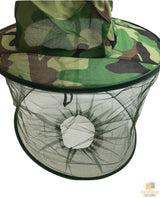 6x CAMO MOSQUITO NET HAT Outdoor Insect Mesh Protector Cap Bee Fly Bug BULK